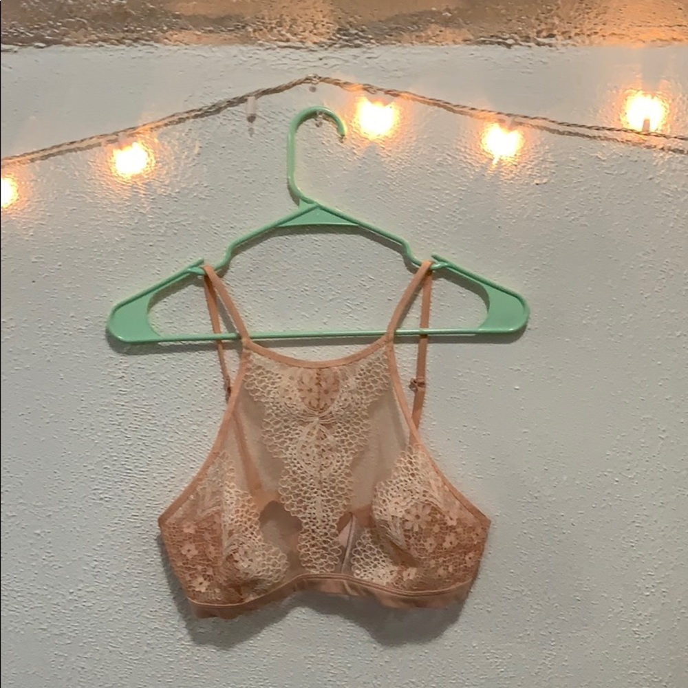Pink halter bralette